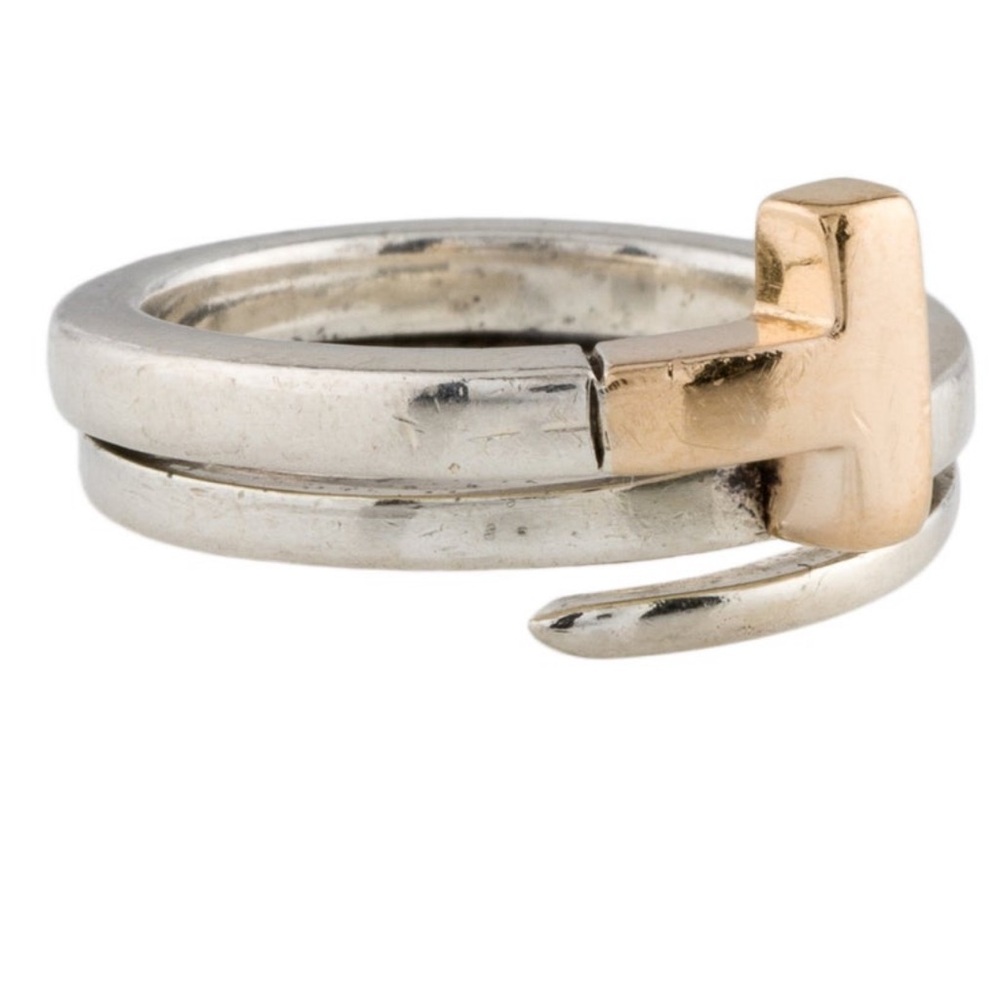 Tiffany & Co Tiffany T Collection wrap two tone ring